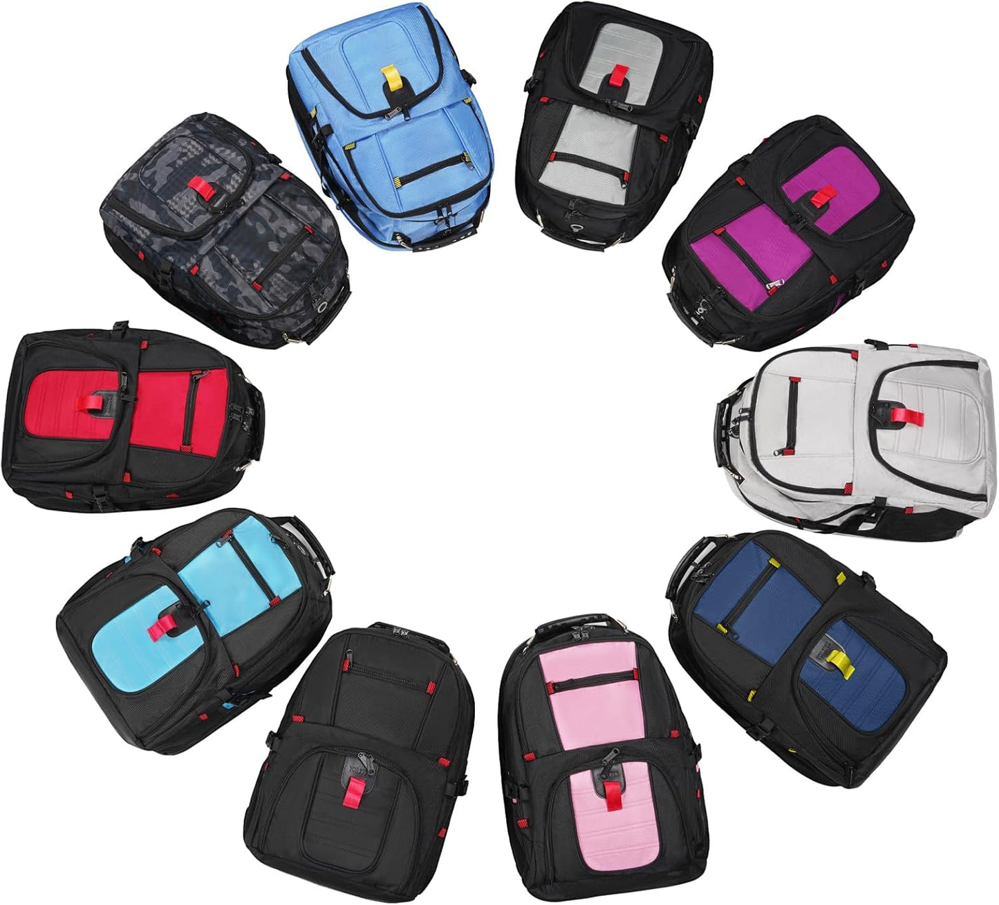 YOREPEK Large Backpack - Water Resistant Travel Bag for 17-Inch Laptops | Black Color, Airline Approved