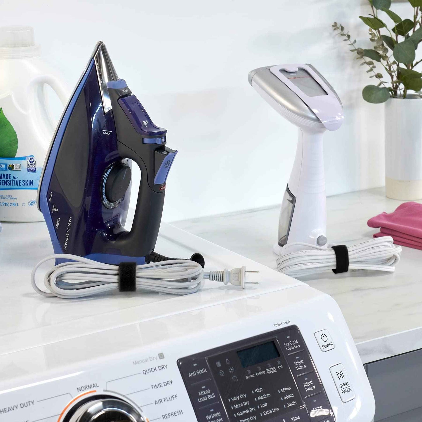 Self-Gripping Perforated Roll Cable Ties by Wrap-It Storage - 3 Pack of 12' x .75" Rolls Black - Cord Organizer for Appliances and Home Office Cables