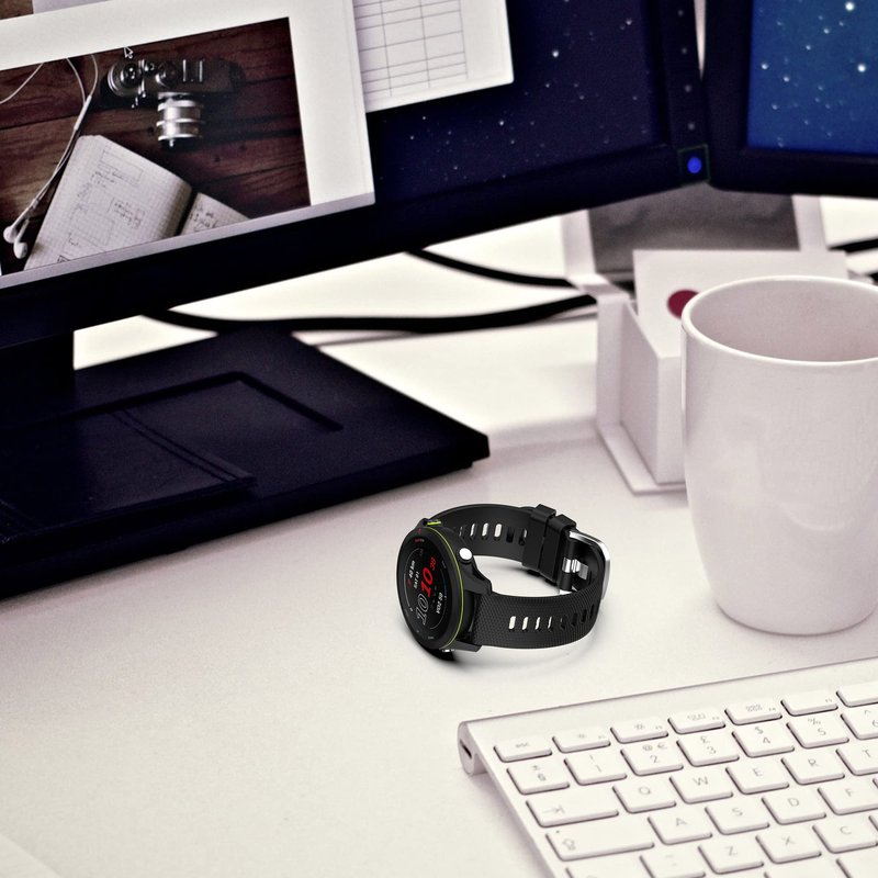 Compatible for Garmin Forerunner 255, 22mm Width Quick Release Silicone Replacement WatchBand Strap for Garmin Forerunner 255/Garmin Vivoactive 4/Garmin Venu 2/Amazfit GTR 4/Galaxy Watch 3 45mm