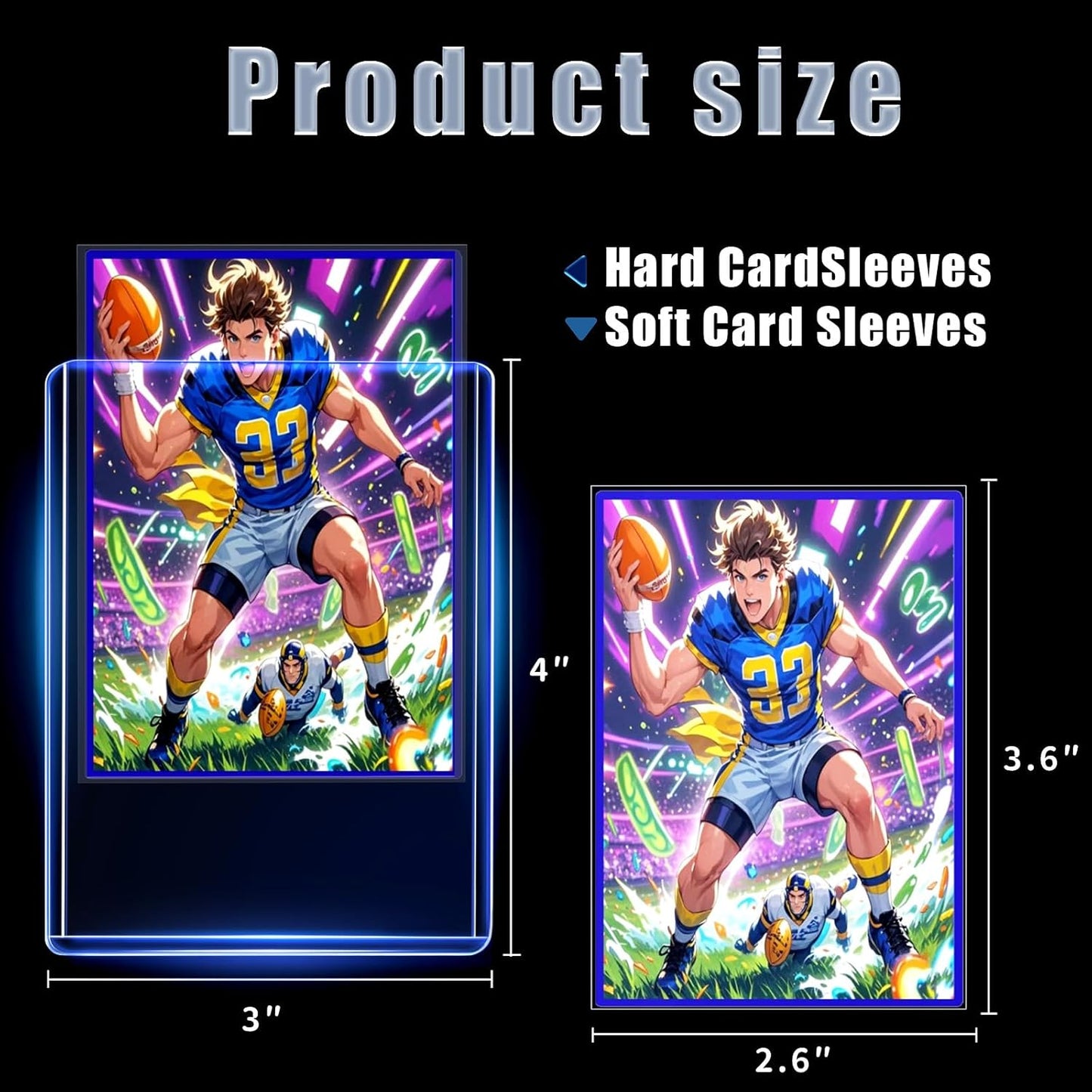 Skiennix 2000 Card Sleeves - Toploaders & Soft Protectors for Trading Cards | 3" x 4" Size