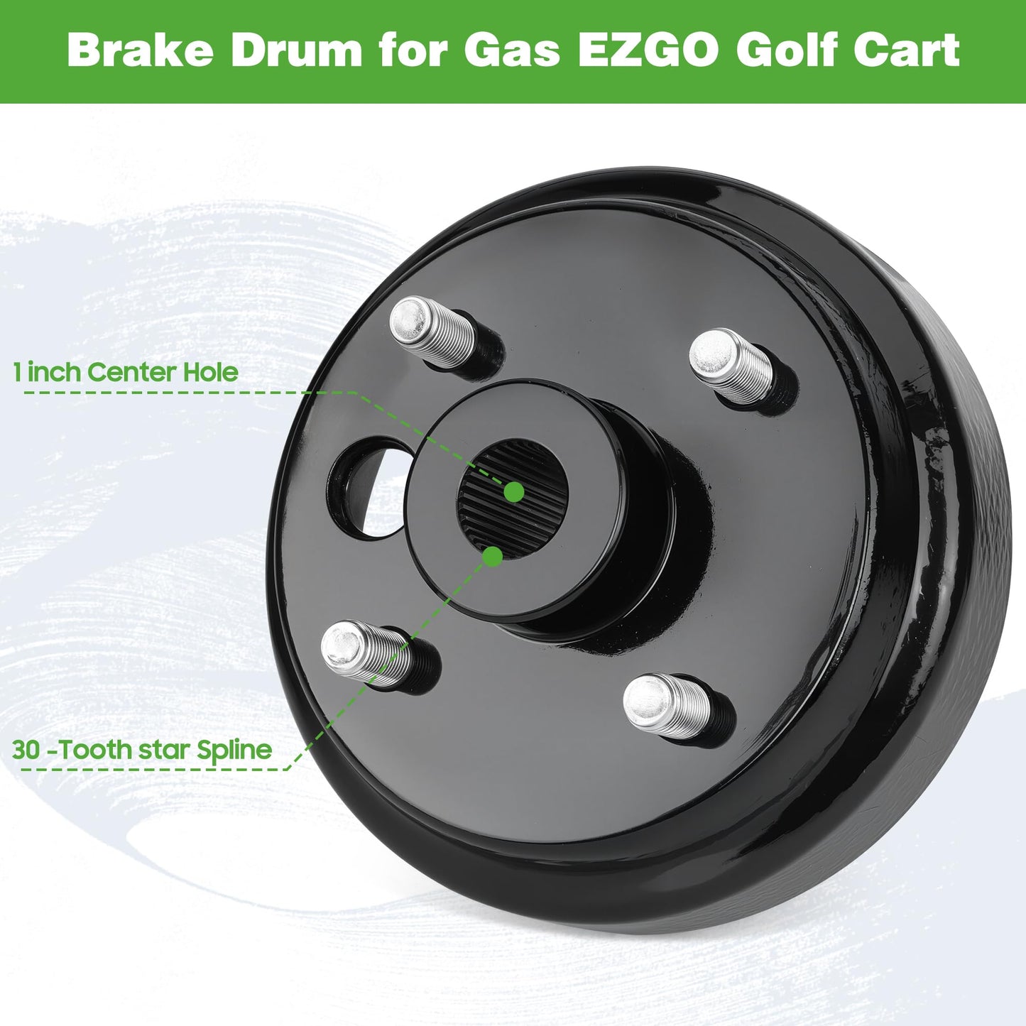 10L0L Golf Cart Brake Maintenance Kit for 1997-Up 4 Cycle Gas EZGO TXT Marathon Medalist Columbia 1" Hole Brake Hub Drums Pads/Shoes Spring Kit OEM# 21807-G1 41843-94 70794G01 70795G01 27943G01
