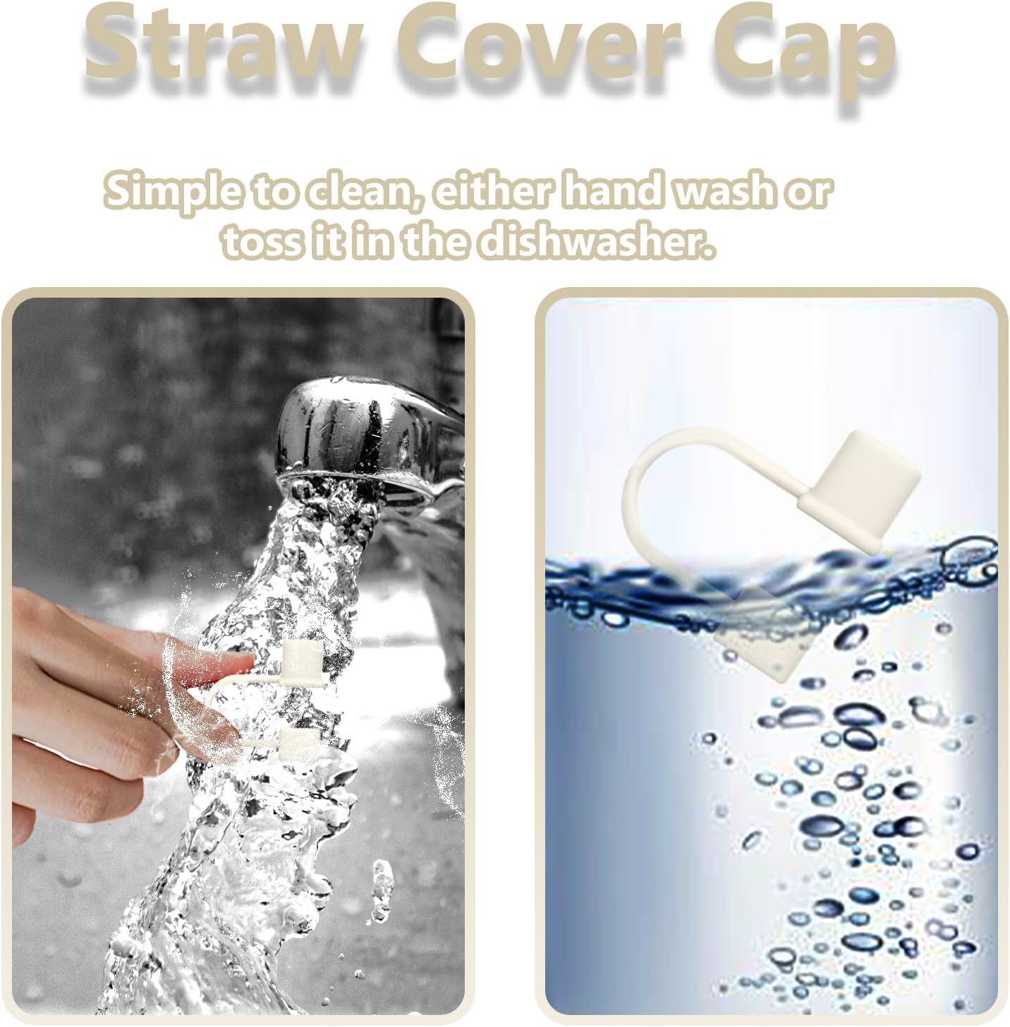 Stanley 7-Piece Straw Cover Cap Set | Silicone Straw Toppers for 40oz & 30oz Tumblers - White & Grey