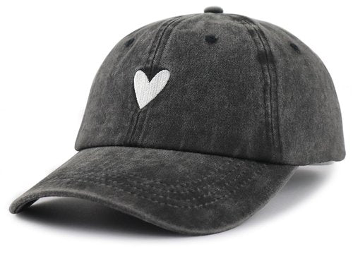 Womens Baseball Caps, Cute Heart Hat, Valentines Mothers Christmas Honeymoon Birthday Gifts for Girlfriend Mom Grandma Wife Aunt Sister Mrs Mimi Gigi