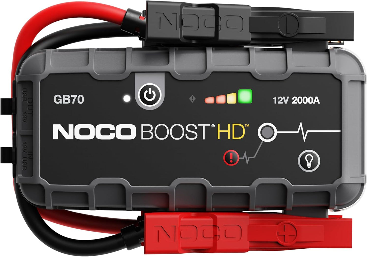 NOCO Boost GB70 Jump Starter - 2000A UltraSafe Lithium Battery Booster for 8.0L Gas & 6.0L Diesel Engines