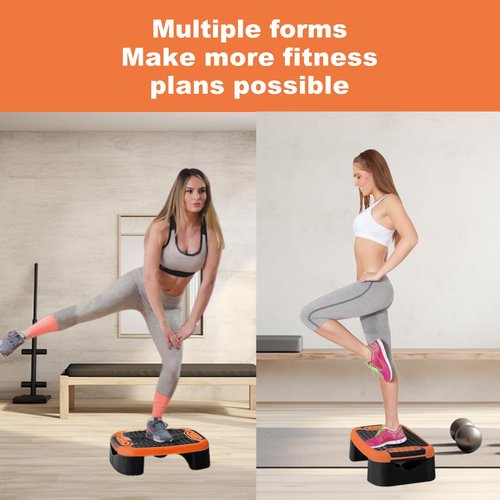 4-In-1 Balance Board and Stepper Exercise Platform - Aerobic Step Adjustable Home Workout Slant Board, Non Slip Soft cushion - With Home Workout Suggestions