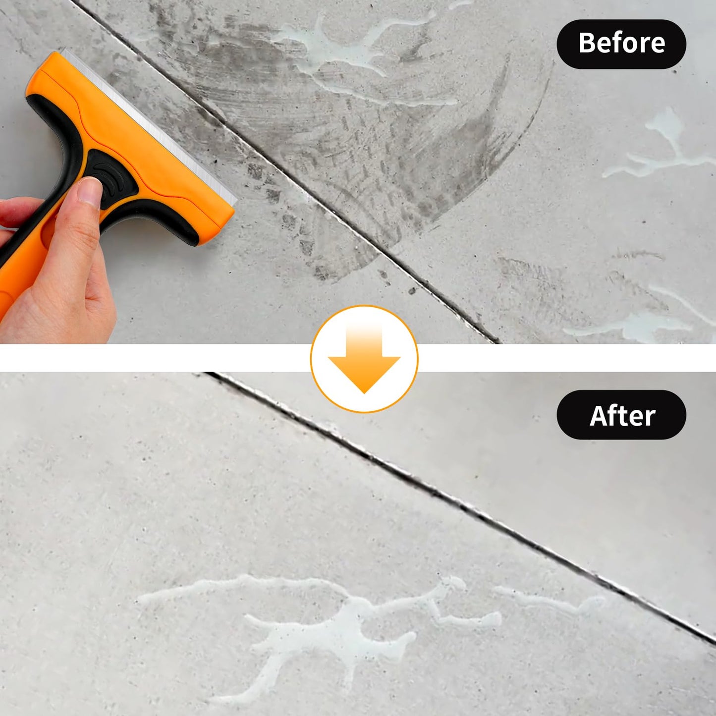 JiangCore Wide Razor Blade Scraper Tool – 4" Scraper Tool with 15 Extra Replacement SK5 Blades,Glass Cleaner for Stove Tops, Windows, Paint Removal and Adhesive Residues