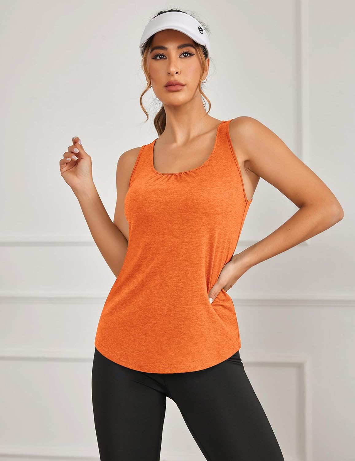 PINSPARK Women's Workout Tops - Lightweight Racerback Tank for Yoga & Gym | 2-Pack, Sizes S-3XL