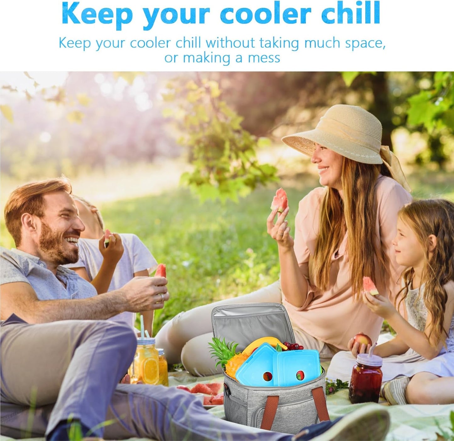 MIYCOO Ice Packs - Quick Freeze Reusable Slim Cool Packs for Lunch Boxes & Bags | Perfect for Beach, Camping, Fishing