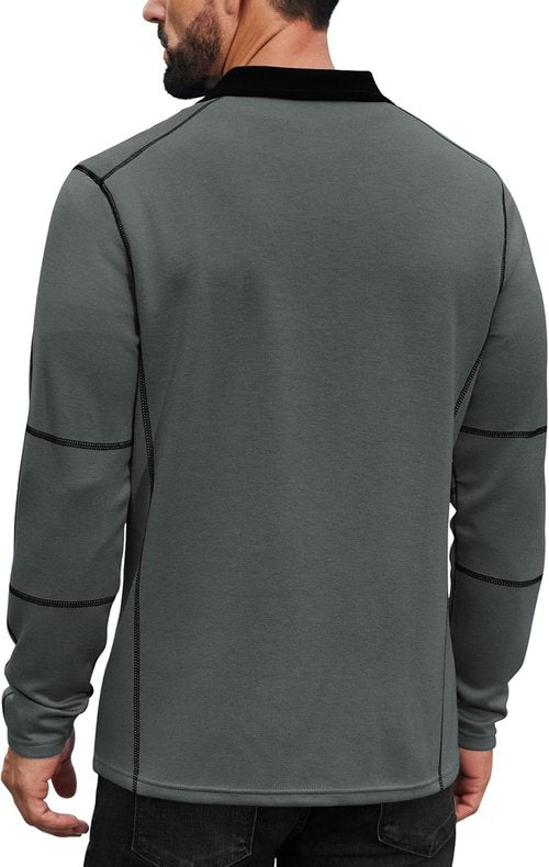 COOFANDY Men's Athletic Quarter Zip Pullover - Long Sleeve Running Shirt for Fall Workouts | Comfortable Fit