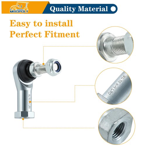 Mixopoly 2 Pack Golf Cart Ball Joint Tie Rod End Kit 102022601 102288301 for Club Car Precedent/Onward/Tempo Gas and Electric 2004-up