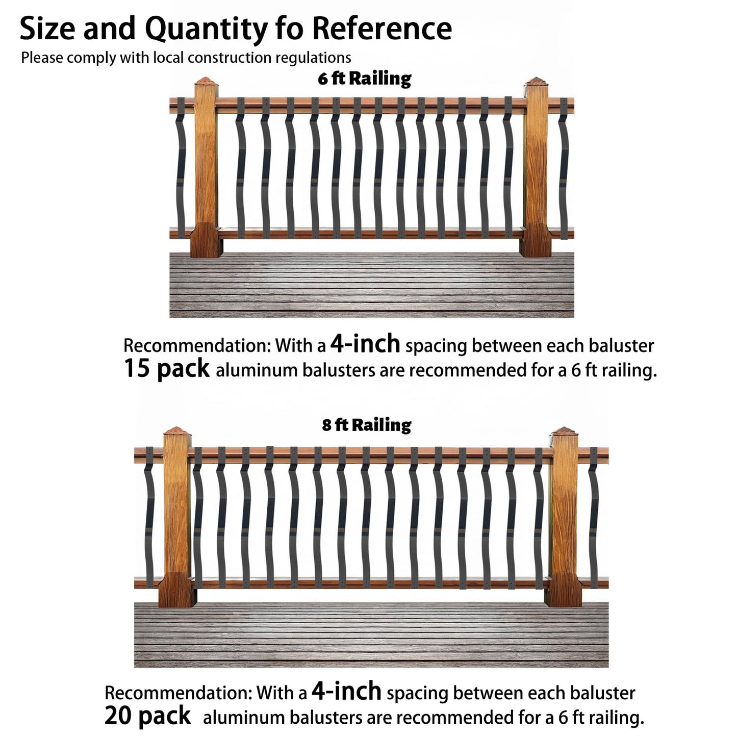 Hypergiant Iron Deck Balusters 30Pack 29.5" Inches Heavy Duty Deck Spindles Balusters with Screws,Metal Wave Arc Balusters for Outdoor Stair Porch,Deck Spindles Black Metal Outdoor Deck Railing