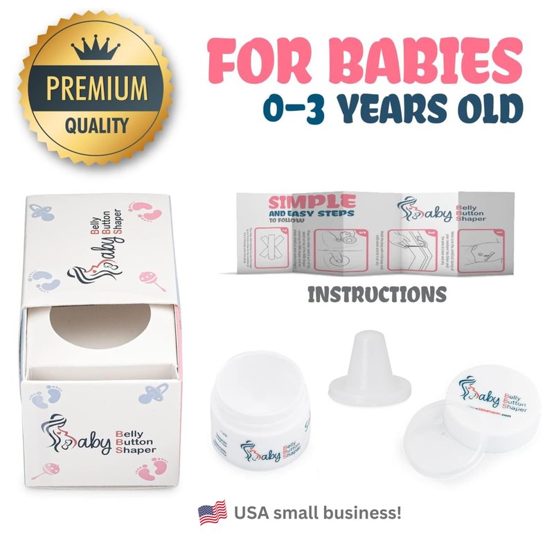 Premium Patented Baby Belly Button Plug | Ultra-Soft Silicone Belly Button Shaper Plug | Reusable and Perfect Size for All Newborns | No Patches | Freedom to Move, Breathe and Sleep | Baby Essentials