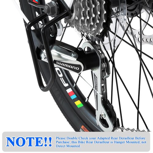 Silver Rear Derailleur RD-TY21B for 6/7 Speed Bike, Hanger Mount Compatible Mountain Bike, Kids Bike, Commuter and Cruiser Bicycle Replacement Part