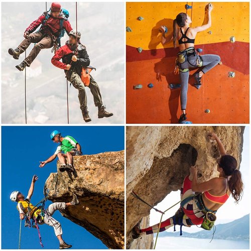 HeeJo Climbing, Rock Climbing, Half Body for Rappelling Zipline Fire Rescuing Tree Climbing Gear…