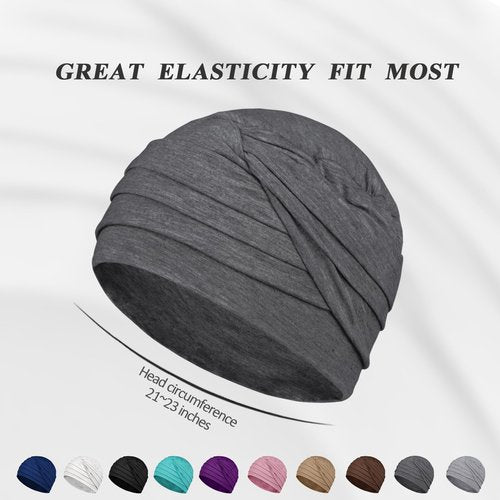 BCHRTOIP 4 Pcs Chemo Headwear for Women, Soft Cancer Headwear Elastic Cancer Hat for Hair Loss