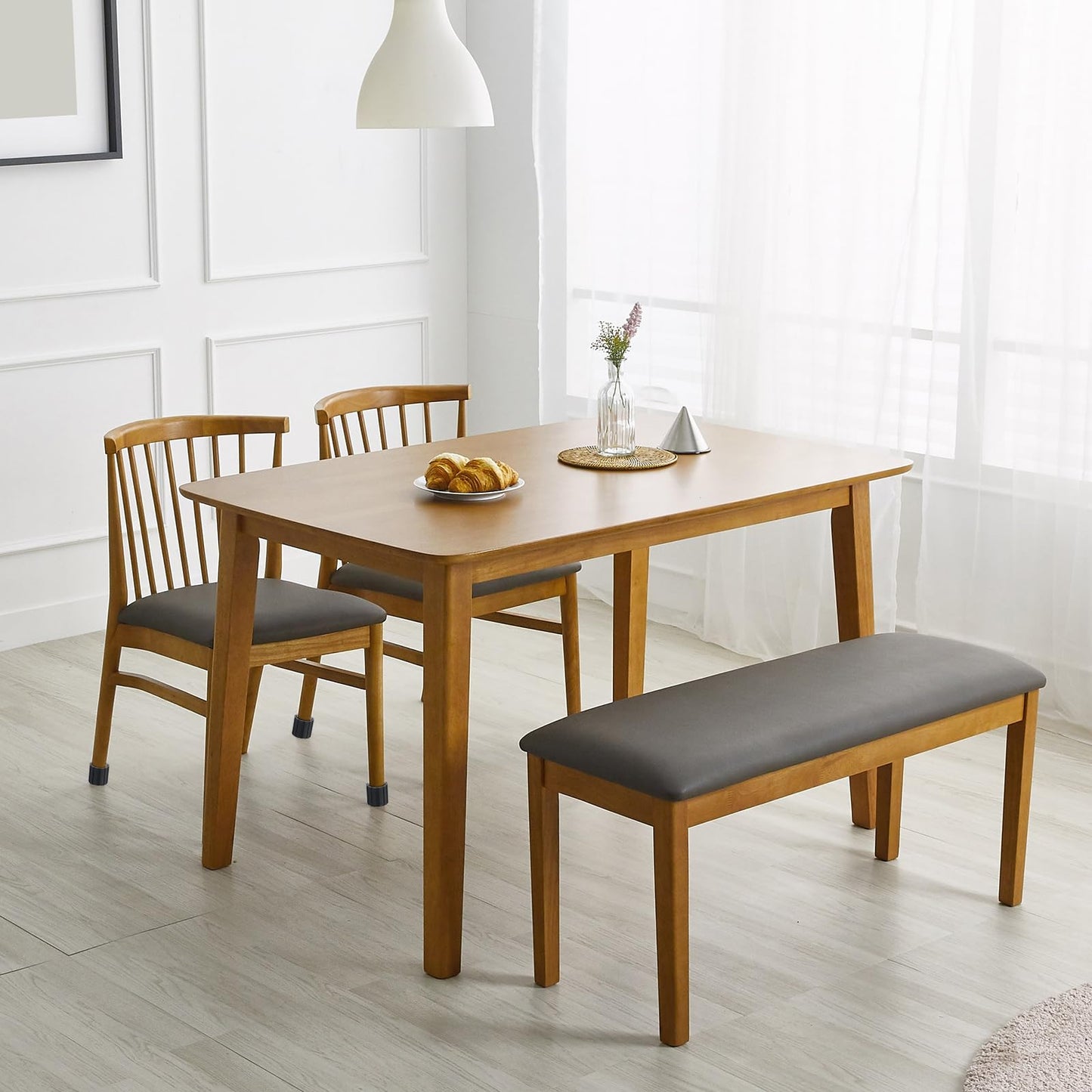 uxcell 4Pcs Chair Leg Tips Caps, 1-3/4" PVC Non-Slip Feet End Caps Cover, Round Chair Leg Floor Protectors for Furniture, Black