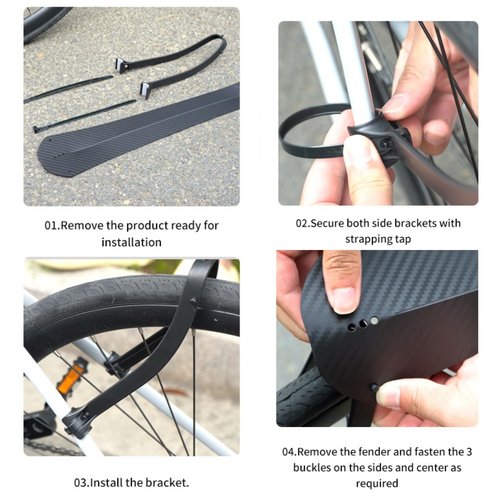 NELboNs Bike Fender for Road Mountain Bikes Rear Wheel Tire Mud Guard Fender Foldable and Light Weight Adjustable Design Mudguard