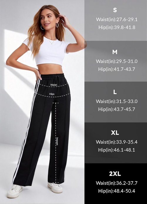 Houmous Women's Wide Leg Cotton Sweatpants - Stretchy Lounge Jogging Pants with Zip Pockets