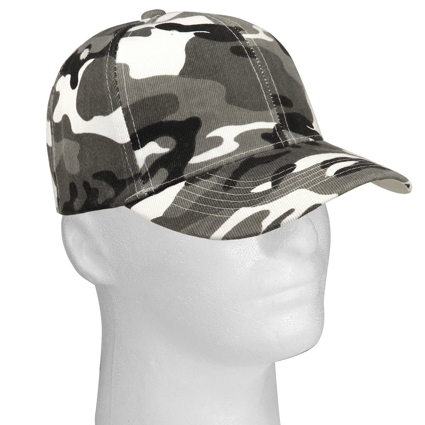 Falari Baseball Cap Adjustable Size for Running Workouts and Outdoor Activities All Seasons (1pc Grey Camo)