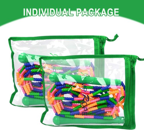 Coolrunner Double Dutch Jump Rope - 16 FT Soft Beaded Skipping Ropes for Kids & Adults | 2 Pack