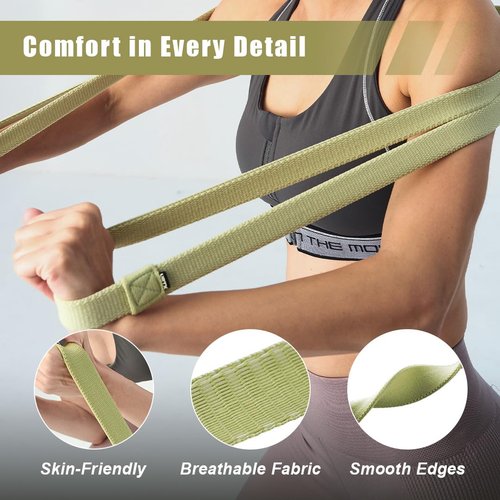 VRTX Fabric Resistance Bands for Men & Women | Long Exercise Band for Workout, Stretch, Yoga, Full Body Training | Soft Mesh Cloth, Non-Slip, High Durability Elastic Straps - Set of 4 (Standard)
