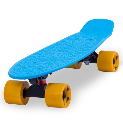 Flybar 22 Inch Kids Skateboard – Mini Cruiser Skateboards for Kids Ages 6-12, Outdoor Toys, Lightweight, Durable, Non-Slip Deck, ABEC-7 Bearings, Holds up to 175 lbs (Blue Orange)