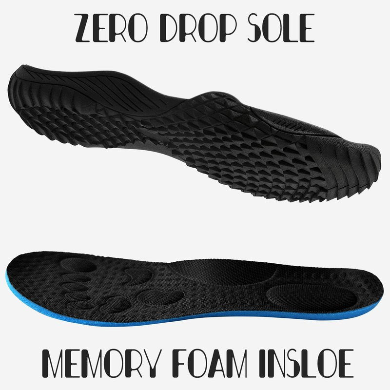 RJYWGS Barefoot Shoes Women Tennis Walking Black Sneakers for Women Gym Workout Running Shoes for Womens Black Size 8.5