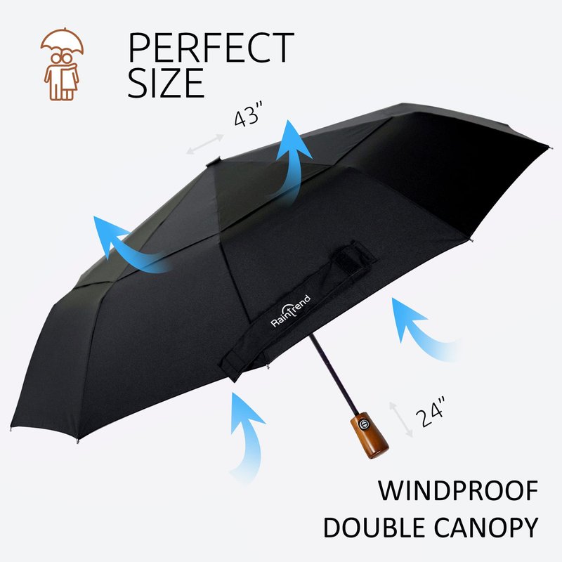NEW 2 PCS Windproof Umbrellas for Rain Compact Umbrella for Men and Mini Umbrella for Women Automatic Open Close Umbrella Folding Sun Umbrella UV Protection - Bundle