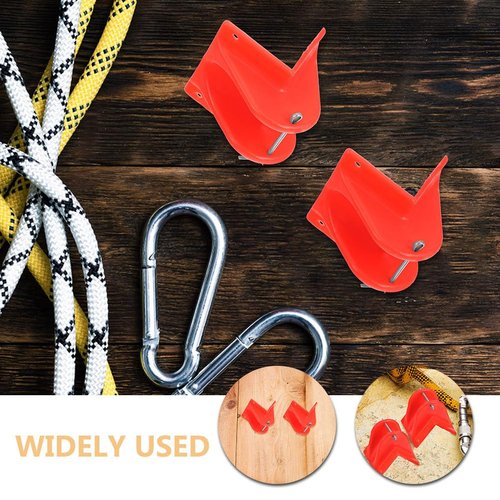 Housoutil Climbing Rope Edge Protector 4-Pack Angle Guard for Outdoor Rappelling and Mountaineering Safety Gear Lightweight 2.67X2.51X2.36 Inch Durable Rope Protector for Camping