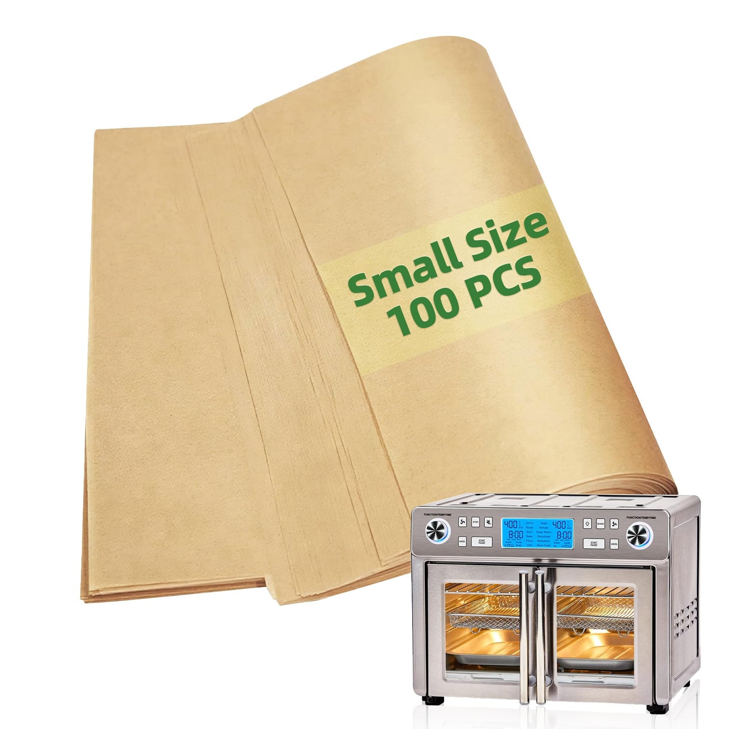 Air Fryer Paper Liners Compatible with Emeril Lagasse French Door 360 air fryer, 100 PCS Small Size Parchment Paper Disposable Square Parchment Paper Sheets, Accessories for Emeril Lagasse air Fryer
