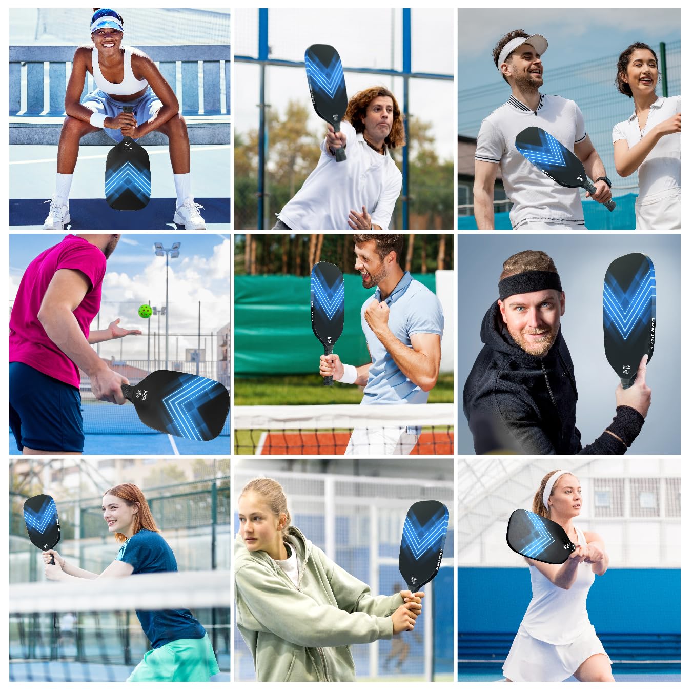 Kasaca Sport Edgeless Pickleball Paddles USAPA T700 Carbon Fiber Pickleball Paddle with Pickle Ball Paddle Cover Pickle Ball Raquette Pickle Ball Racket Pickleball Racket Lightweight Single Paddle