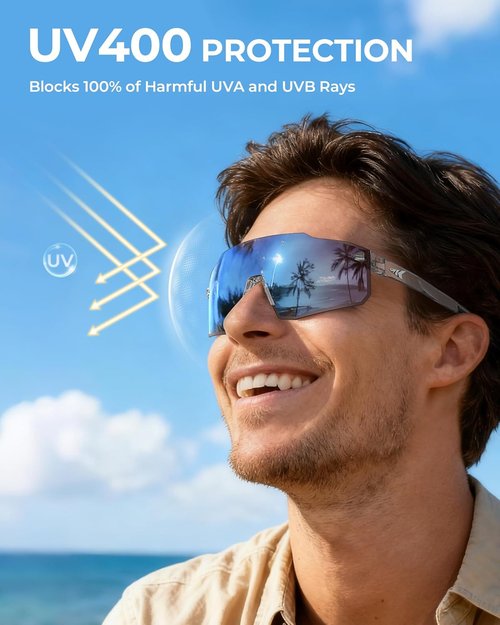 KastKing Etowah Polarized Fishing Sunglasses - PuriVex Lens Coating, Rimless Design, Unisex