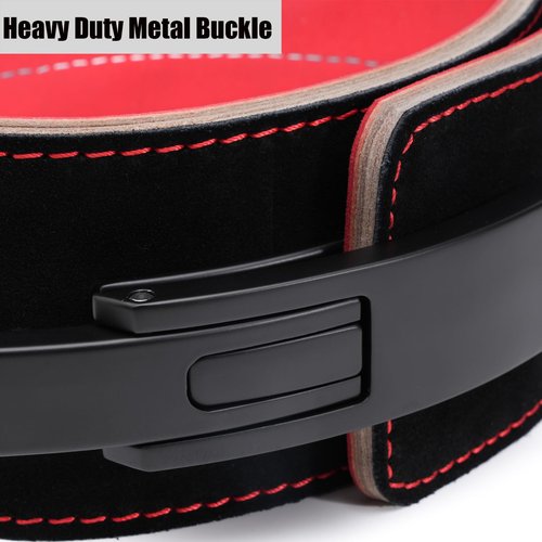 10MM Weight Power Lifting Leather Lever Pro Belt Gym Training Black-Weightlifting Belt for Men and Women – Power Lifting Workout & Squats Exercise