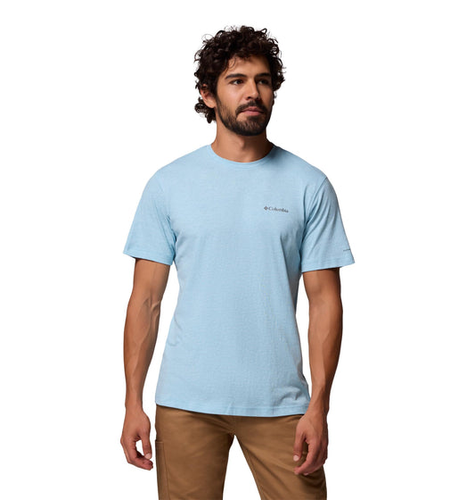 Columbia Mens Thistletown Hills Short Sleeve T-Shirt, Vintage Blue Heather, Small