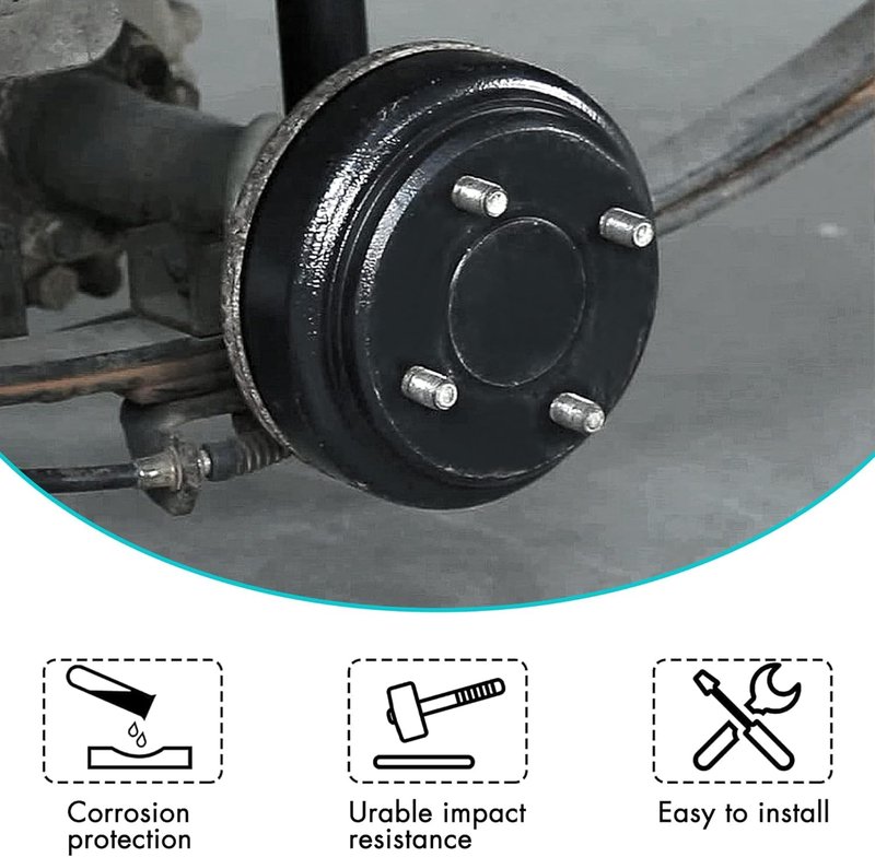10L0L Golf Cart Rear Brake Drums for Club Car DS 1995-up & Precedent 2004-up Gas & Electric, OEM 1017911-01,1018232-01 (2 Pack)