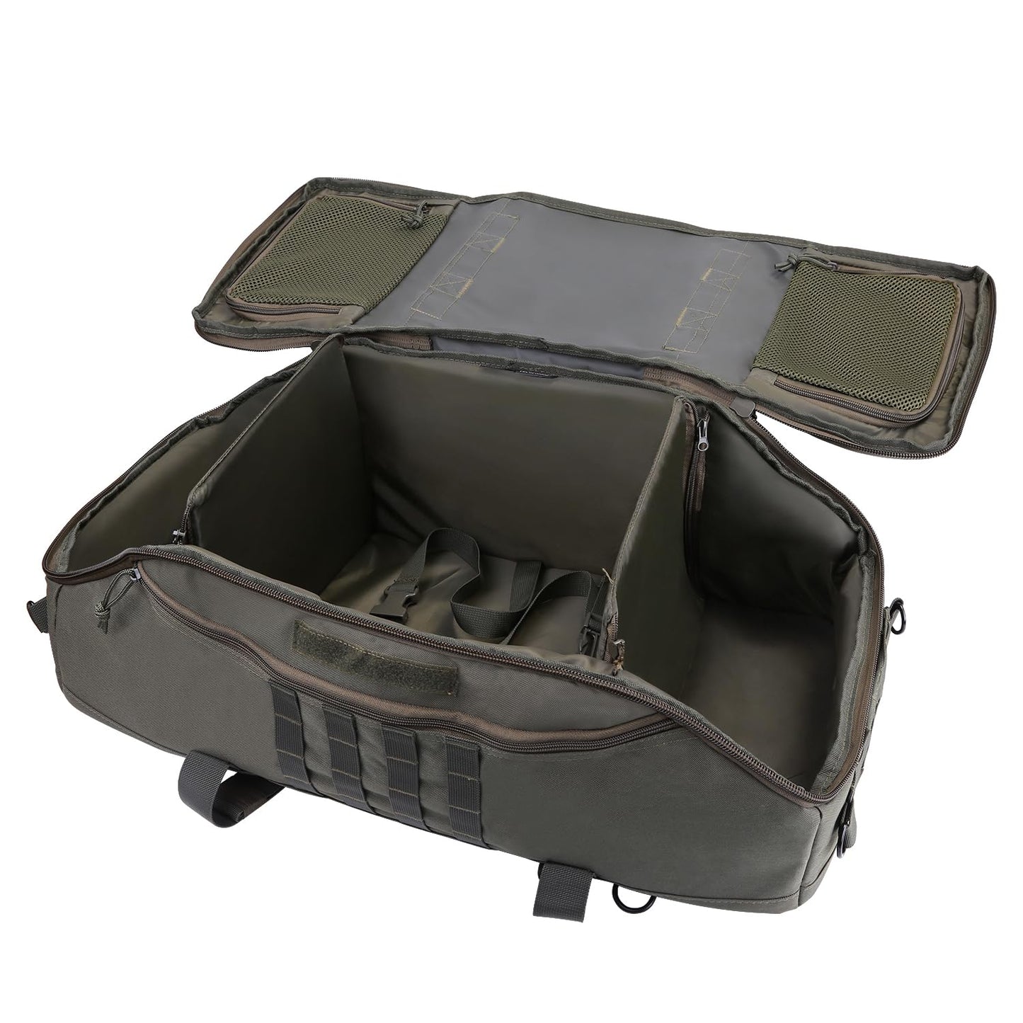 Hannibal Tactical 65L Large Duffle Bag, 3-in-1 Tactical Backpack MOLLE Pack for Sports, Gym, Outdoor, Olive Green