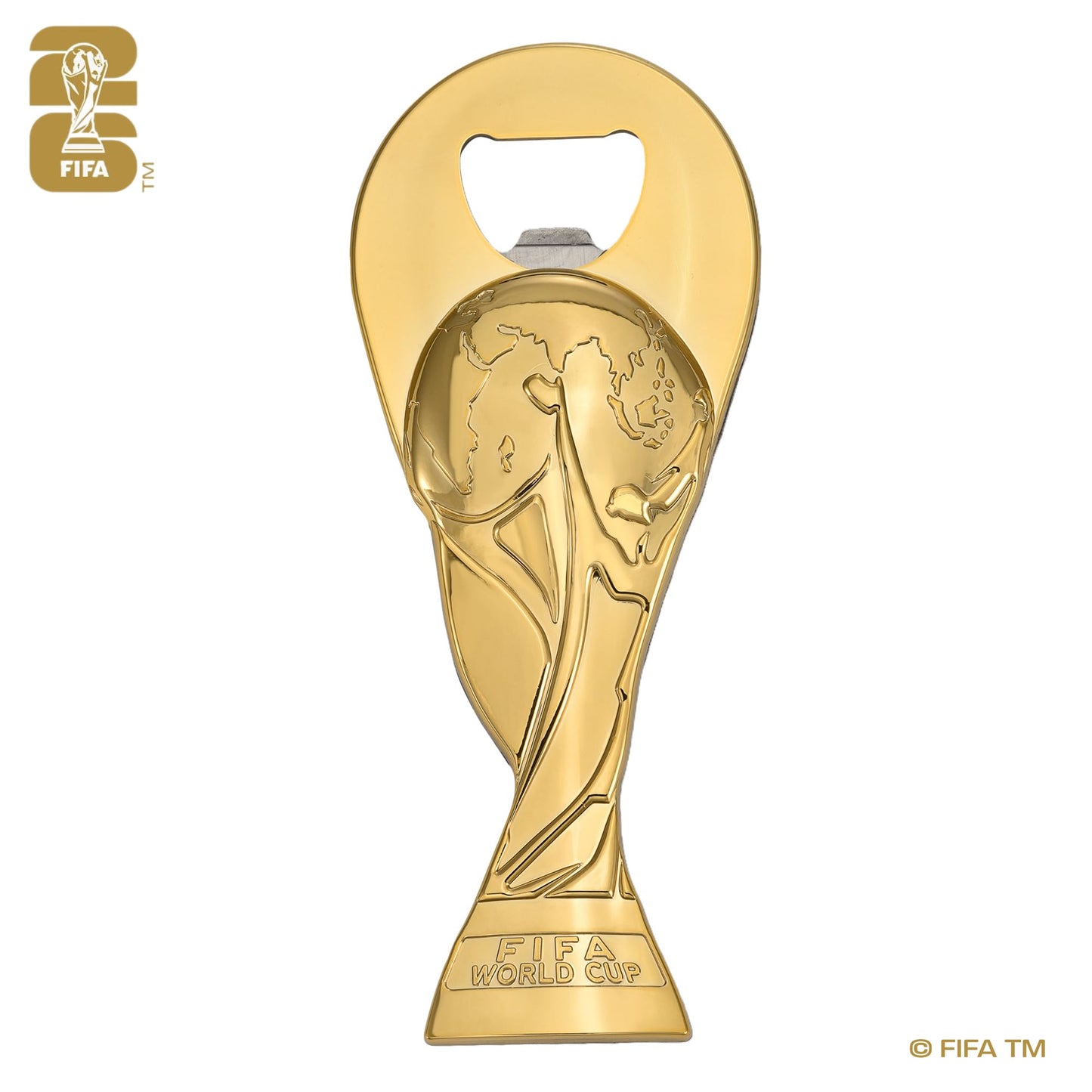 Official FIFA World Cup 2026 Edition - 17oz Shatterproof Trophy Pilsner Beer Cup & Bottle Opener Gift Set - Set of 2 with 6-inch Magnetic Bottle Opener Perfect for Tailgates, Pool Parties and BBQ’s