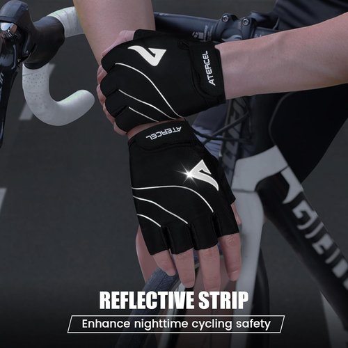 ATERCEL Cycling Gloves - Padded SBR for Comfort | Breathable & Elastic Fit for Men & Women