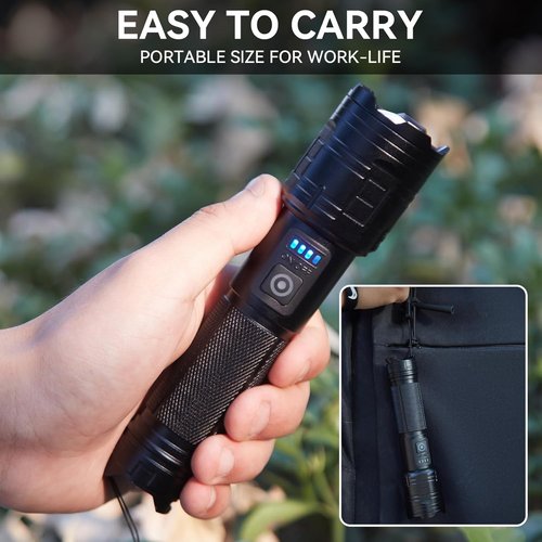 TIMSUMR Rechargeable Flashlights 90,000 High Lumen, 2 Pack Super Bright LED Flashlight with 5 Modes, High Powered Flash Light for Home, Camping, Outdoor