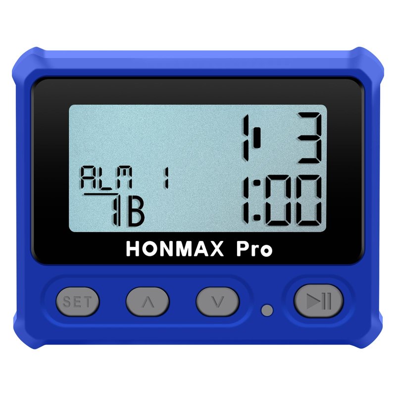 HONMAX 8100 Professional Interval Timer and Stopwatch, Backlight, USB-C Charged, Clock (Blue)