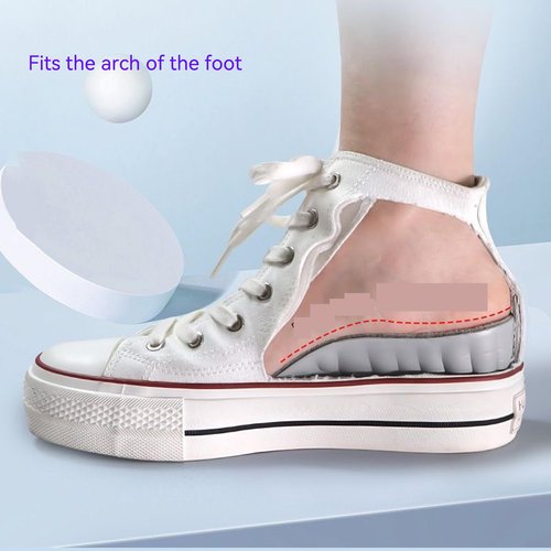 Orthopedic High Pads 2.0, Insoles Height Increase, 4D Cloud Technology Insole, Height Increase Insoles for Men/Women, Memory Foam Arch Support Insoles (Gray, 3.5CM)