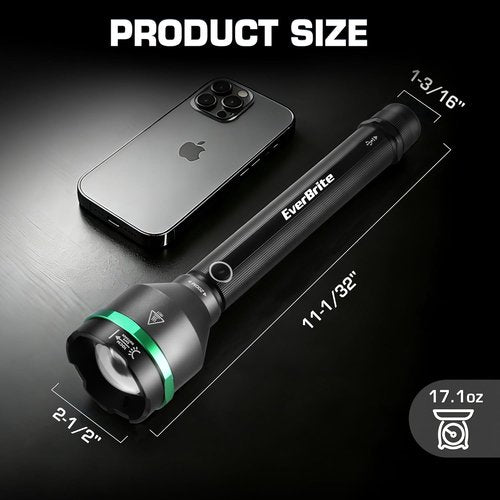 EverBrite 5000 High Lumens Rechargeable Flashlight - 5 Modes Tactical LED Spotlight for Camping & Emergency