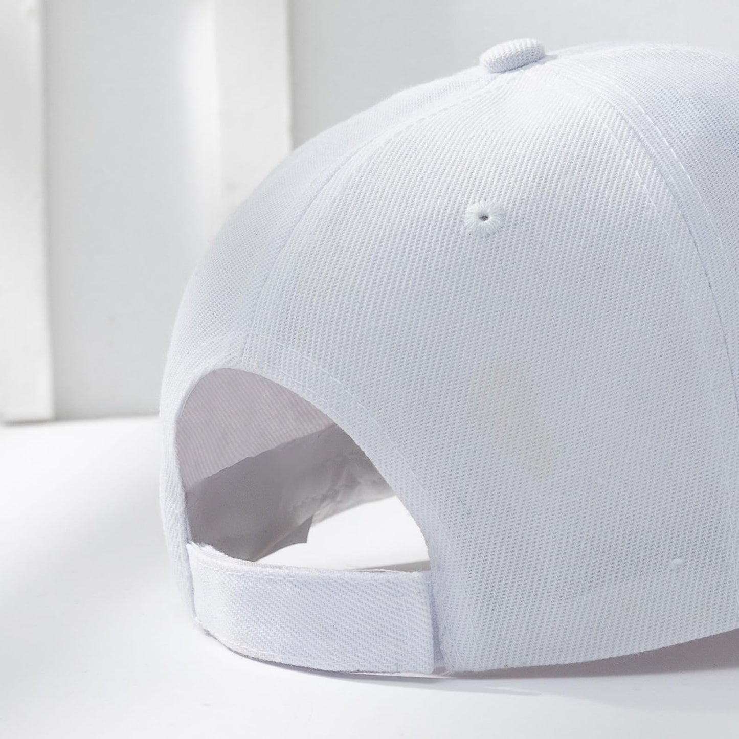 Baseball Cap Adjustable Size for Running Workouts and Outdoor Activities, Gym, Hiking- All Seasons for Men/Women (US, Alpha, One Size, White)