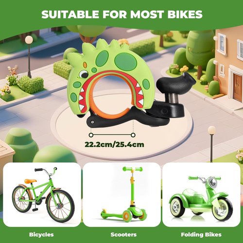 ROCKBROS Bike Bell Aluminum Alloy Bicycle Bell Mountain Bike Bells for Kids Adults with Loud Sound and Fit for 0.87-1in/22-25.4mm Bicycle Handlebars
