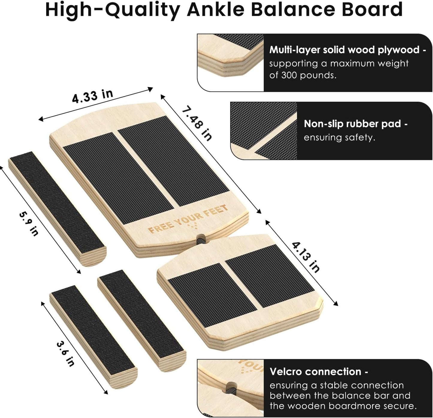 Skiennix Ankle Balance Board - Foot Strengthener for Sprained Ankle Recovery | Stability Exercises & Posture Correction