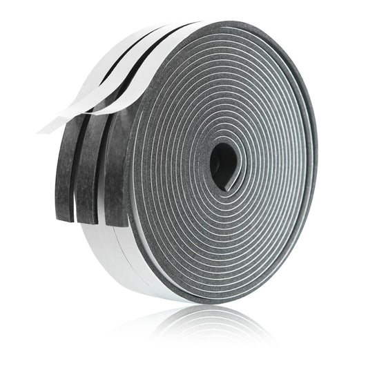 Weather Stripping Door Seal Foam Tape for Doors Windows 1/2 Inch W x 1/8 Inch T 50 FT Strong High Density Foam Insulation Strips Adhesive Tape