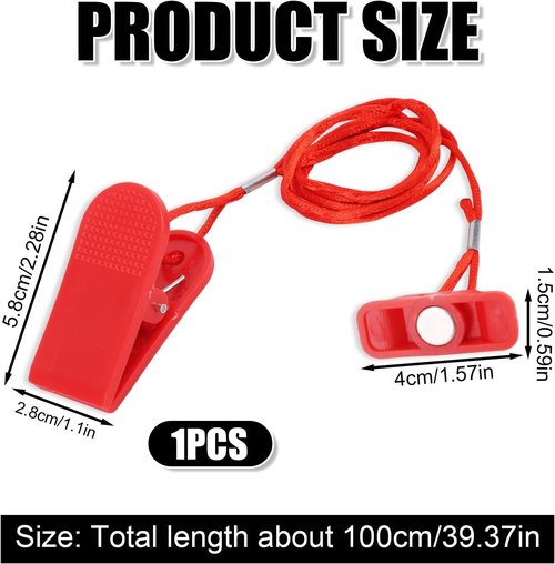 Magnetic Safety Switch - Universal Treadmill Emergency Stop for Most Running Machines | Replacement Accessory