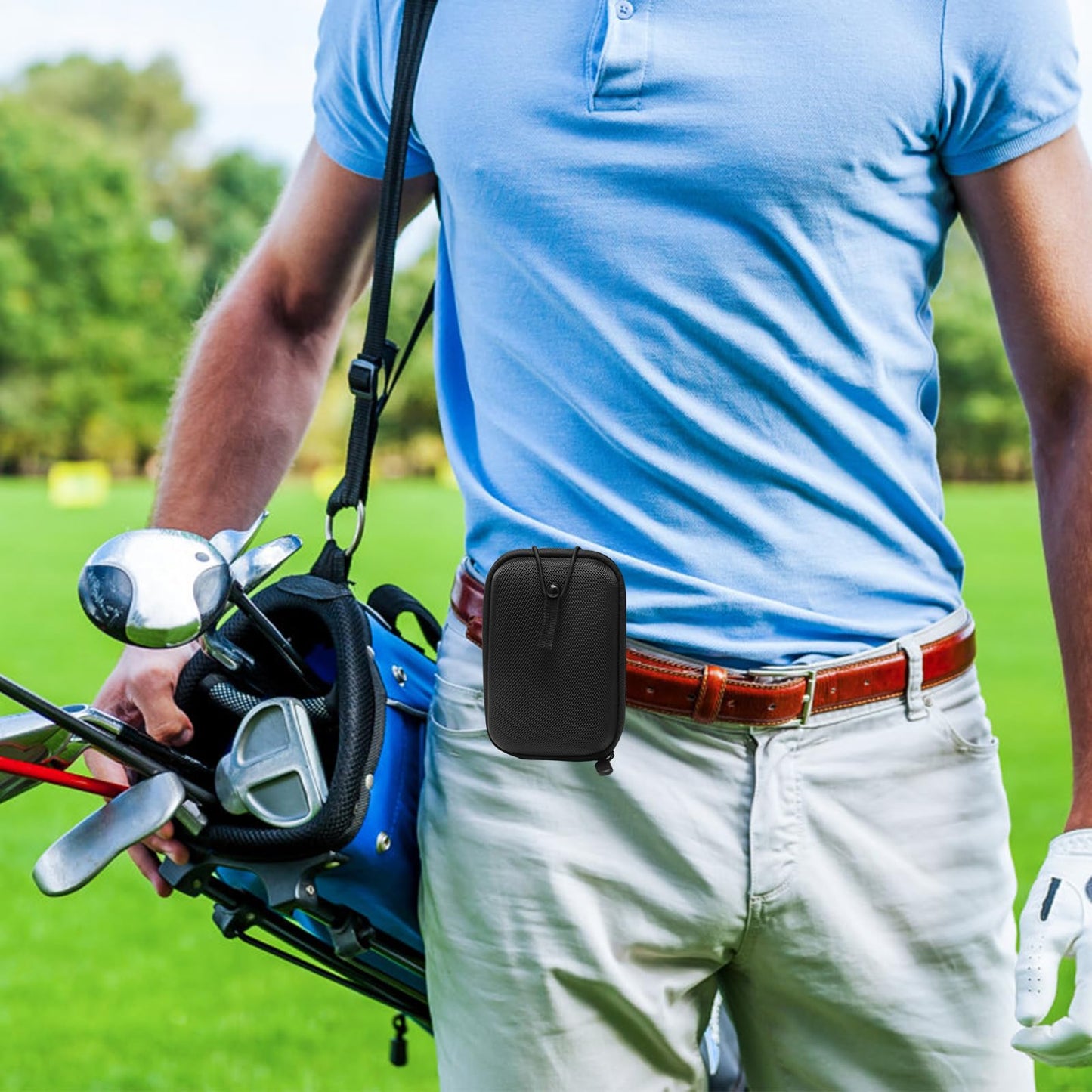 Anglekai Golf Rangefinder Hard Shell Case, Hard Golf Rangefinder Case Universal Range Finder Carry Bag for Most Rangefinders (Black)
