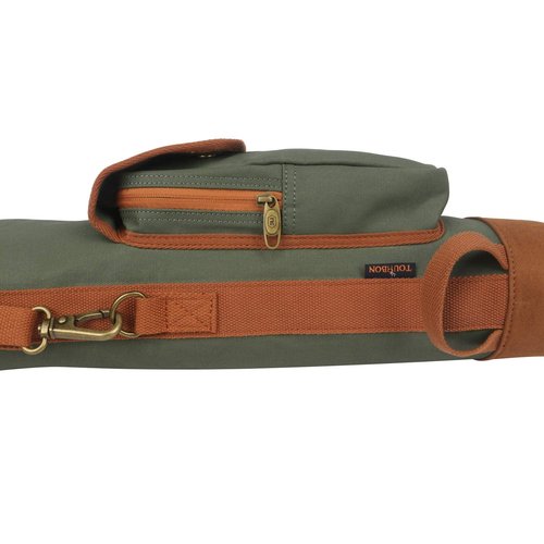 TOURBON Lightweight Golf Bag Practical Golf Travel Club Carrier Case with Golf Accessory Pouch - Green