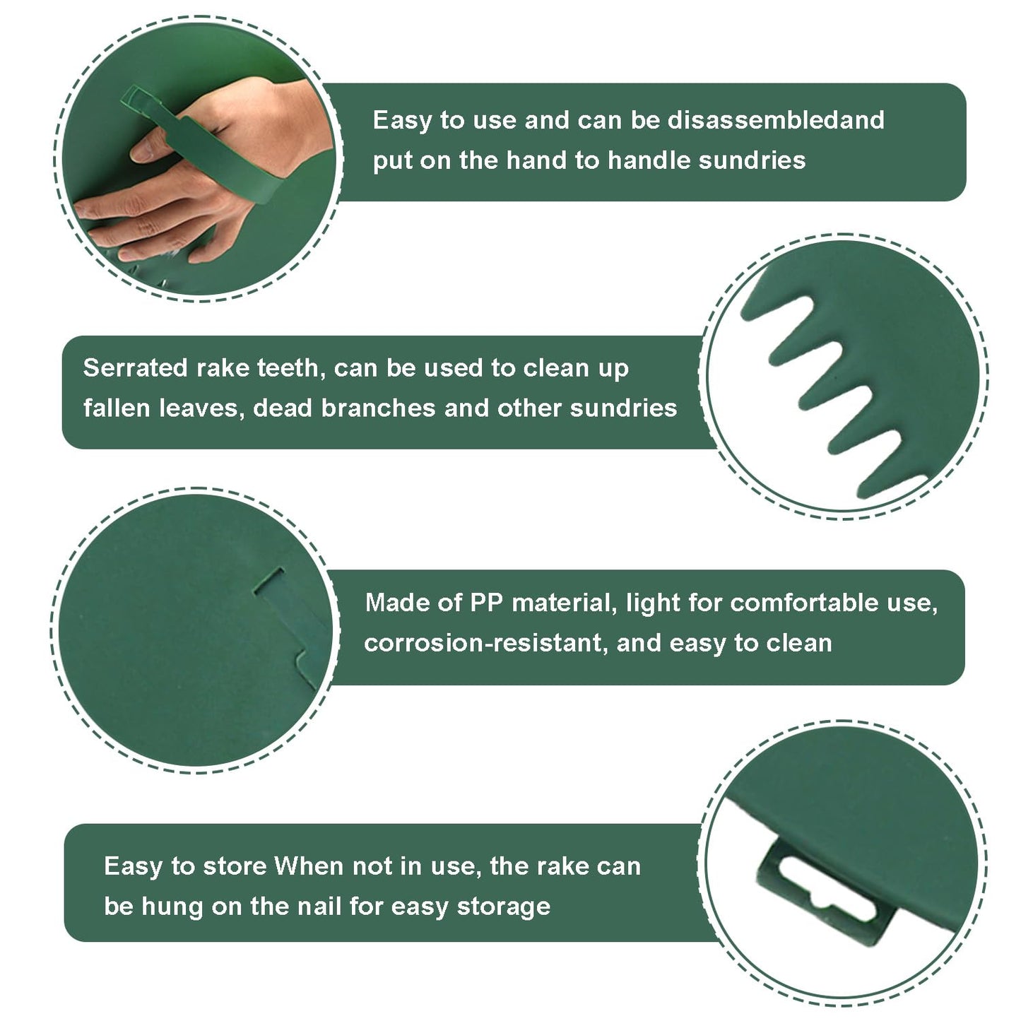 Ragyzity Leaf Scoop Leaves Grabber, 2pcs Handheld Hazelnut Leaf Scoop, Garden and Yard Leaf Scoops Hand Rakes, Plastic Garden Hand Rake Large Leaf Grabber Picking Up Yard Leaves, Grass Clippings